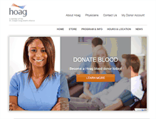 Tablet Screenshot of hoagblooddonor.org